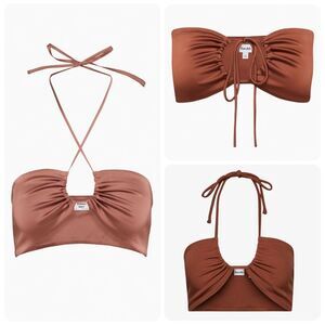 Aritzia Sun-deh Cora Halter Top in Brown | Small